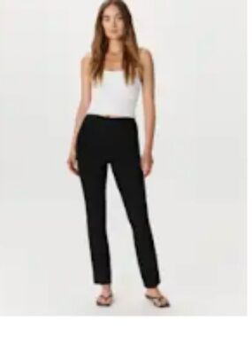 Quince Ultra-Stretch Ponte Straight Leg Pants Black XLarge Women’s Workwear